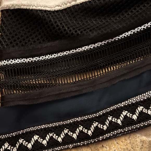 Jonathan Simkhai Navy Asymmetrical Hem Skirt Sz 4 - Picture 5 of 6